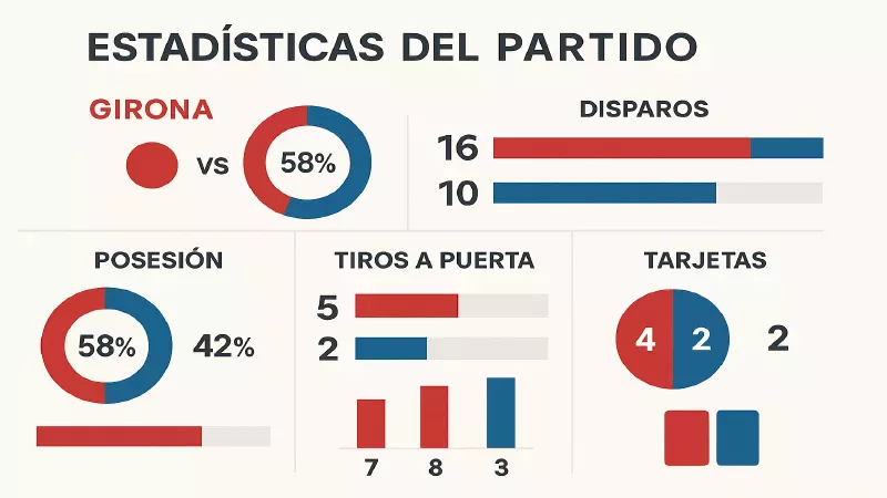 Infografía de estadísticas del Girona FC temporada 2024/25
