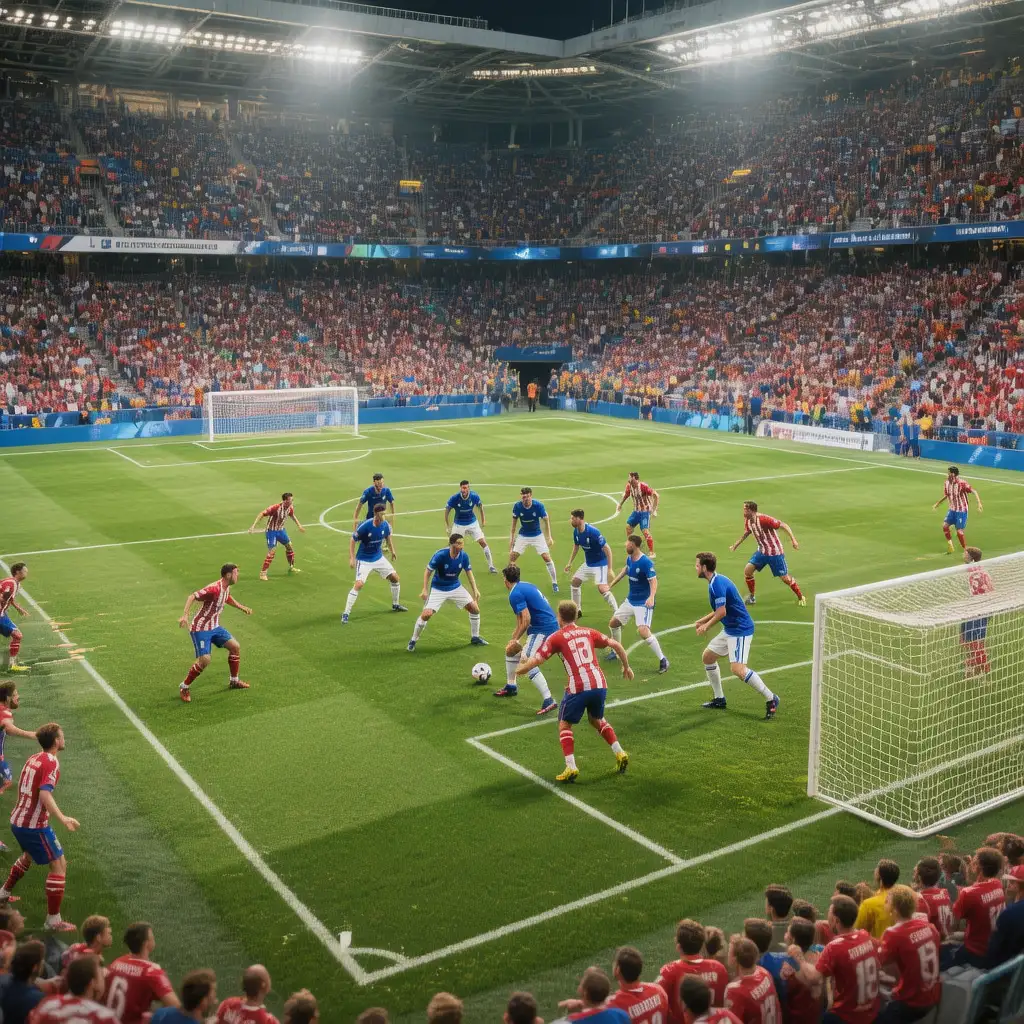 Vista del campo con ambos equipos posicionados tácticamente antes de un saque