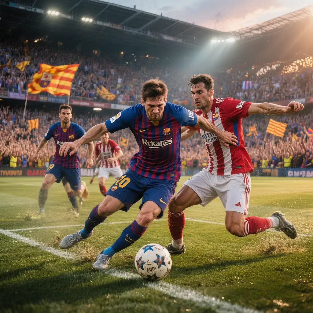 Derbi catalán entre Girona y Barcelona con ambiente de rivalidad en el estadio