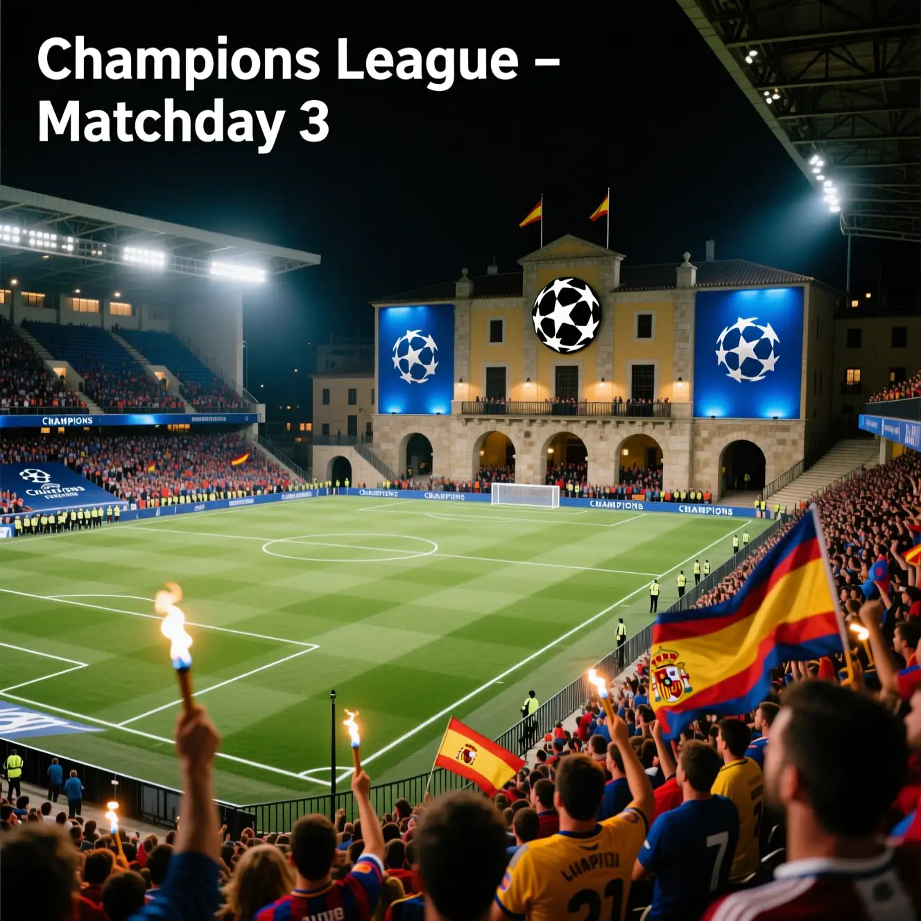 Noche de Champions League en Montilivi con ambiente europeo