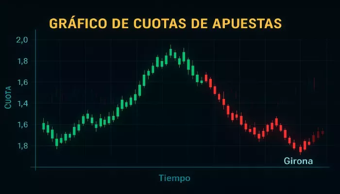 Gráfico de evolución de cuotas del Girona FC