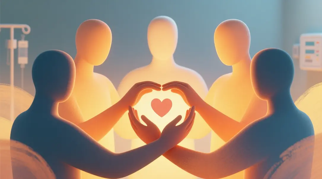 Grupo de apoyo terapéutico con personas compartiendo experiencias sobre recuperación de adicción al juego