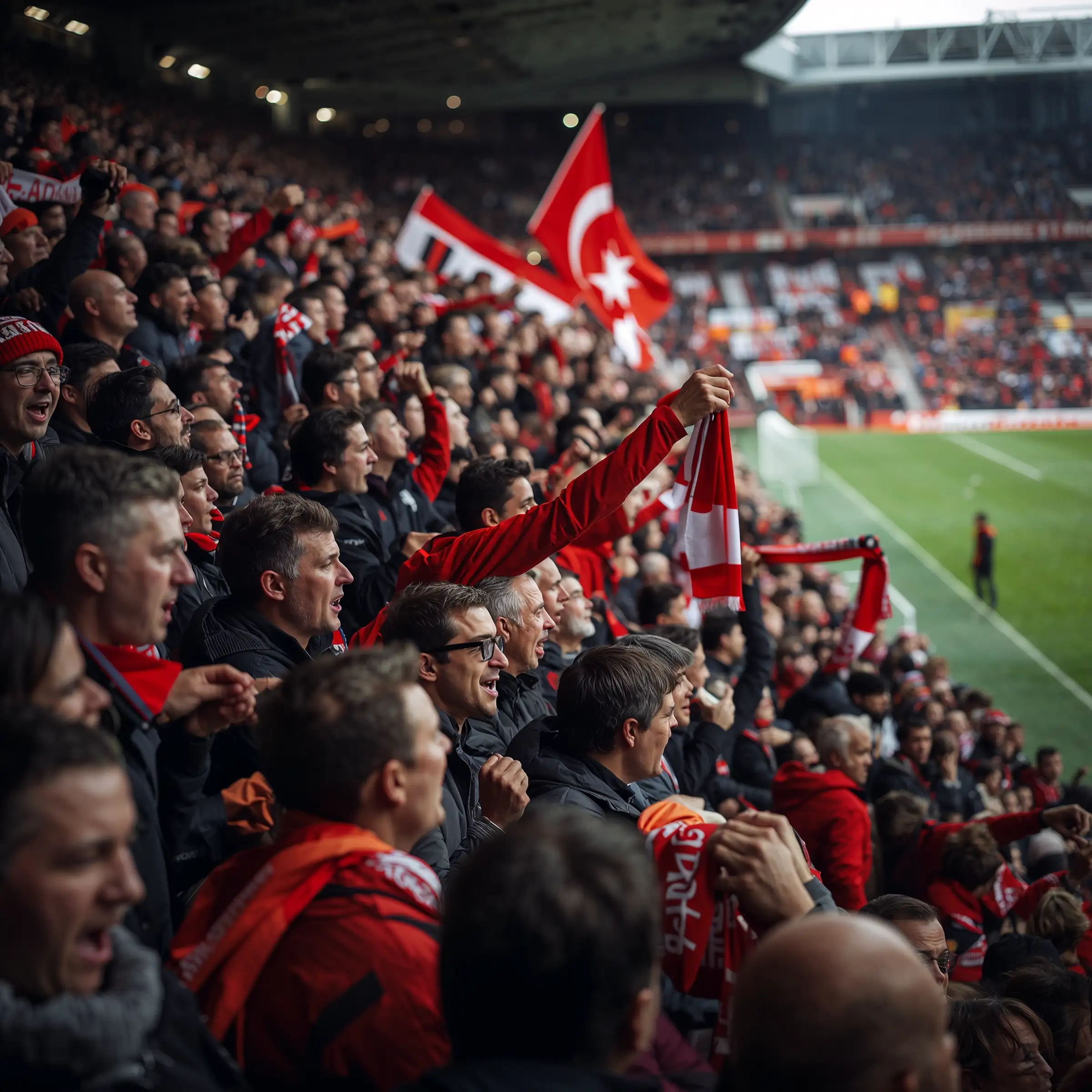 Aficionados del Girona animando intensamente en las gradas de Montilivi